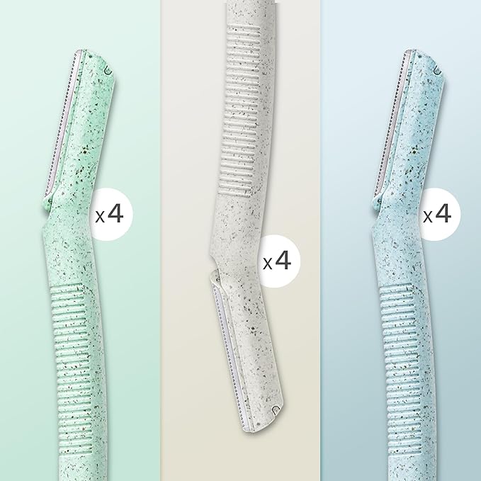 ennva Eyebrow & Facial Hair Razor | Multipurpose Dermaplane Trimmer | Disposable Blades - 12pcs