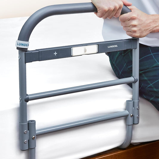 Lunderg Large Bed Assist Rail for Seniors with Motion-Activated Light & Non-Slip Bar - Easy to Install Bed Rails for Elderly Adults Safety & Post-Surgery - Helps Reduce Falls & Support Independence