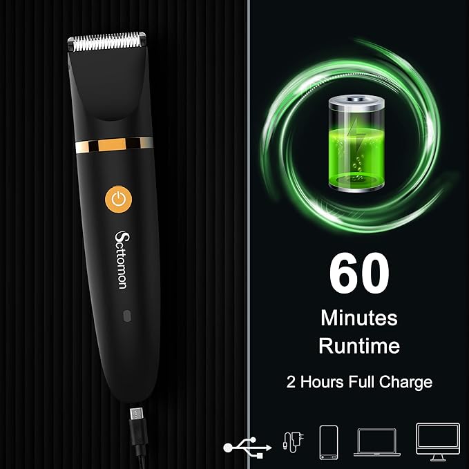 Electric Groin Hair Trim Ball Trimmer for Men Body Shaver Below-The-Waist Groomer Nose Hair Trimmer Waterproof Cordless 3 in 1