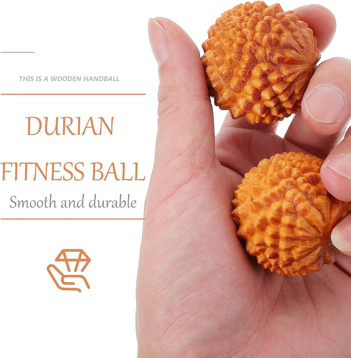 Wood Hand Exercise Ball Massage Ball Chinese Exercise Baoding Wood Massage Tools Health Exercise Cypress Massage Balls for Hand Exercise