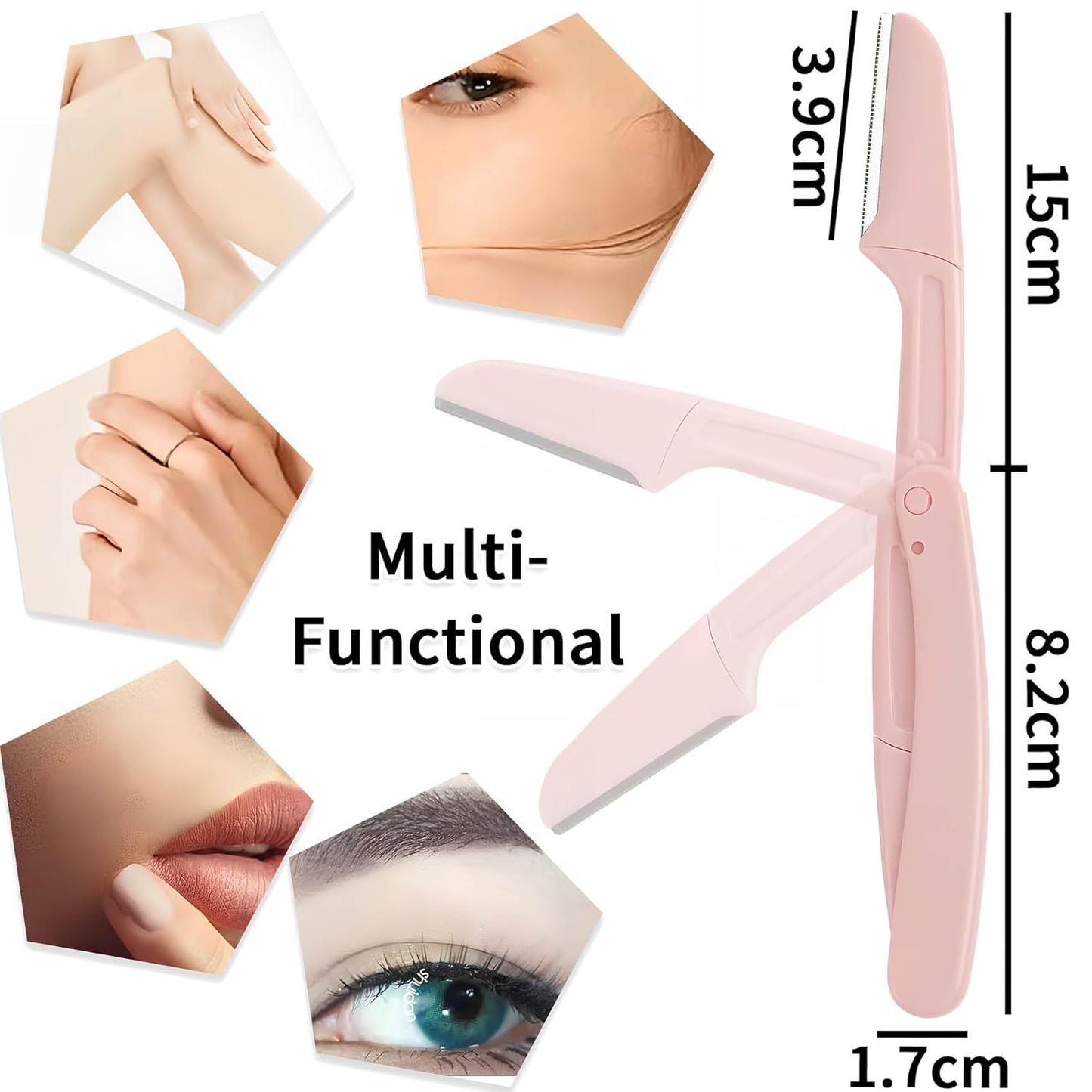 Dermaplaning Razors Tool for Women Face,3 PCS Eyebrow Razor,Facial Hair Removal for Women Sensitive Skin