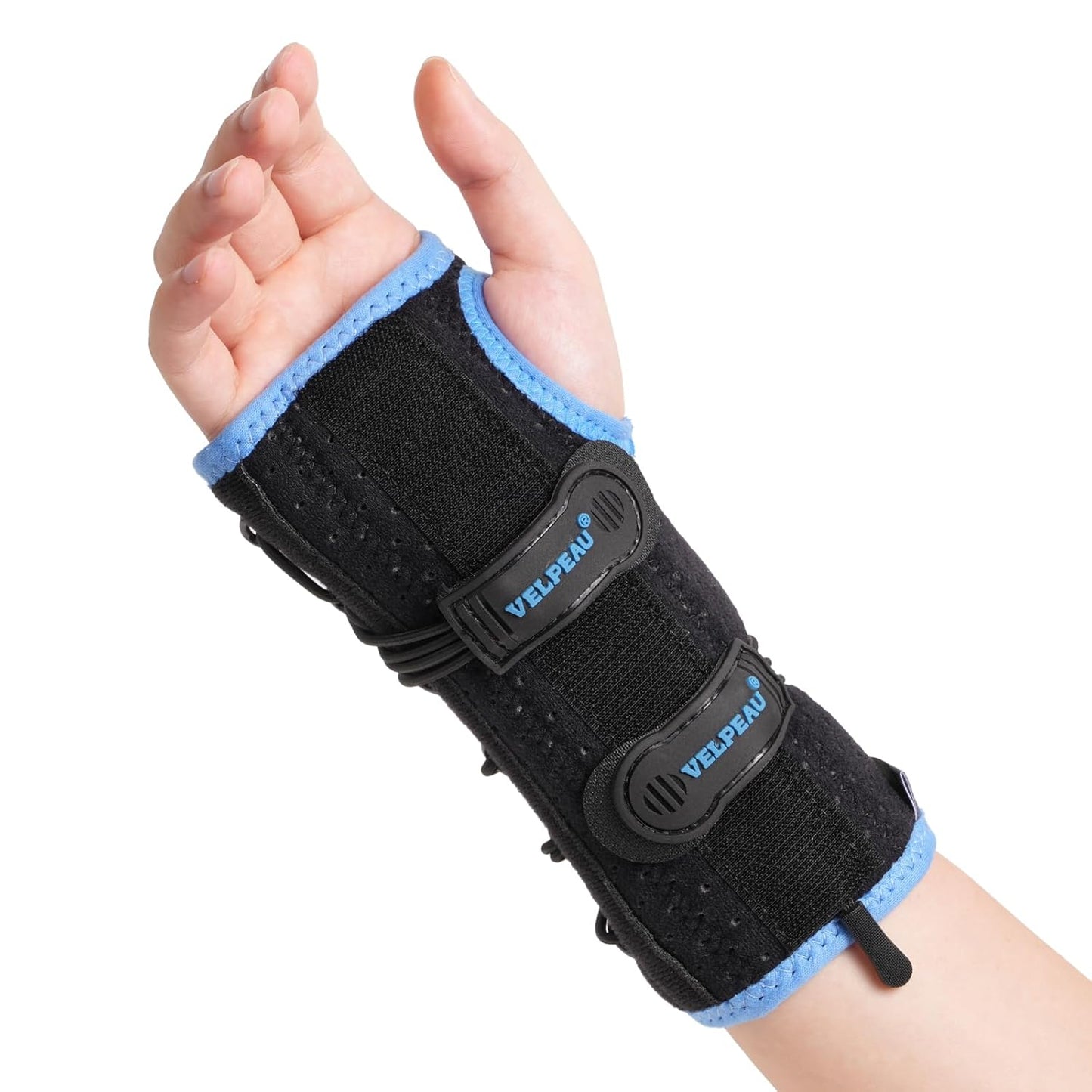 Velpeau Wrist Brace for Carpal Tunnel, Adjustable Elastic Tension Cords with Splints, Night Wrist Support for Arthritis, Tendonitis, Sprain, Injuries, Wrist Pain Relief Women and Men (Right Hand, L)