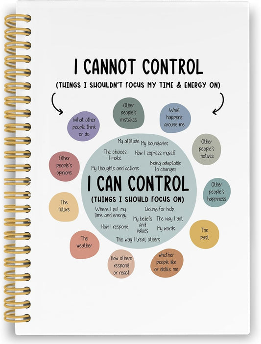 XPH Mental Health Spiral Notebook, Psychology Gifts Journaling Notebook for Note Taking, Therapist Hardcover Journals for Therapy Office 160 Pages 5.5 x 8.3 Inch, Mental Health Gifts for Women Men