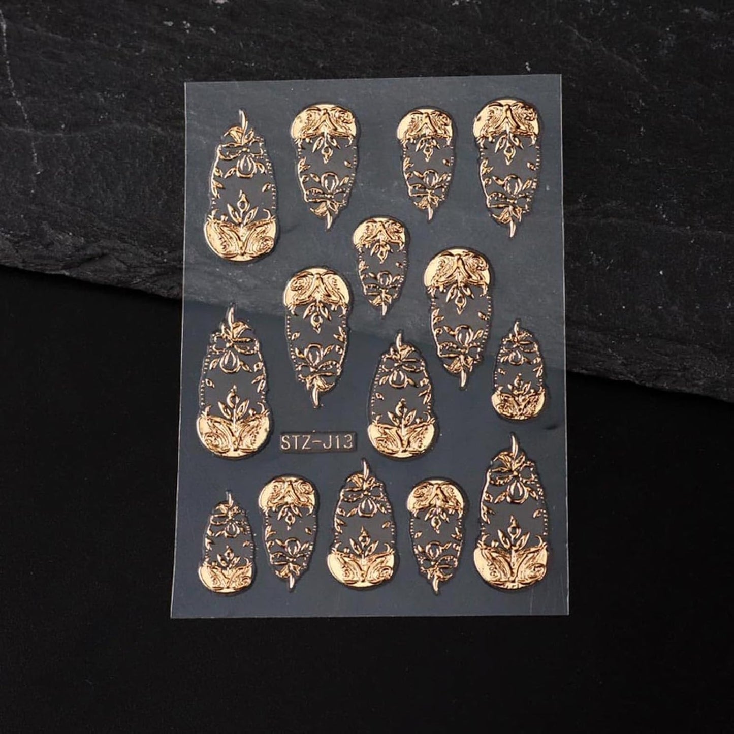 4Pcs Gold Nail Art Stickers 5D Embossed Golden Flower Nail Decals Fall Nail Art Supplies Flower Vine Leaves Autumn Nails Design French Leaf Manicure Sliders for Women DIY Thanksgiving Nail Decorations