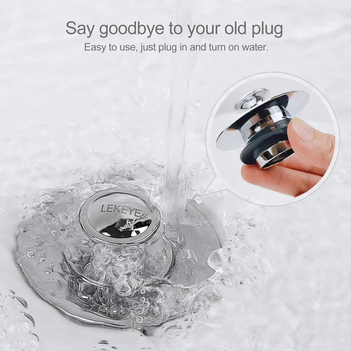 LEKEYE Shower Drain Hair Catcher | Bathtub Stopper/Shower Drain Cover/Drain Protector for Bathtub and Bathroom