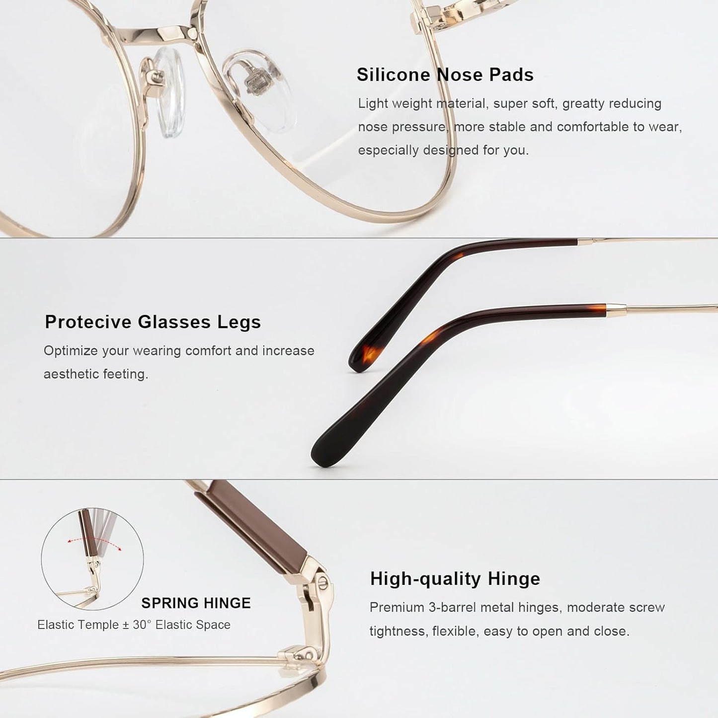 RB. Pilot Retro Cateye Reading Glasses for Women Blue Light Blocking Computer Glasses Spring Hinge Readers