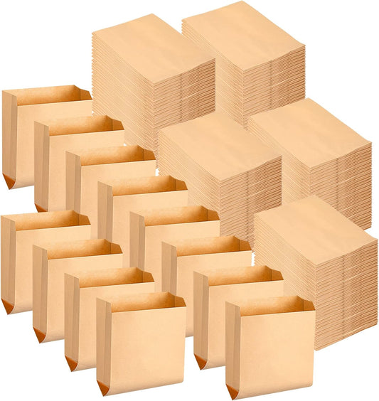 Waxed Kraft Feminine Hygiene Liner Bag, Business Restroom Bathroom Personal Dispensers 7.5 x 10" Waste Receptacle Paper Liners, Sanitary Napkin Disposal Bags, Kraft Bag (300 Pcs)