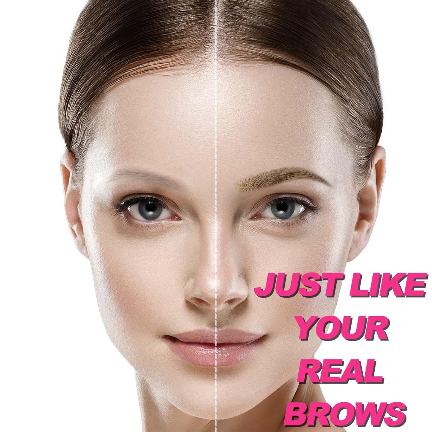 Microblading Eyebrow Pencil, Waterproof Eyebrow Pencils for Women Blonde Hair Like Natural Liquid Brow Contouring Pen, 2-in-1 Dual-Ended Eye Brow Filler Pen with Precise Micro-Fork-Tip, Light Brown