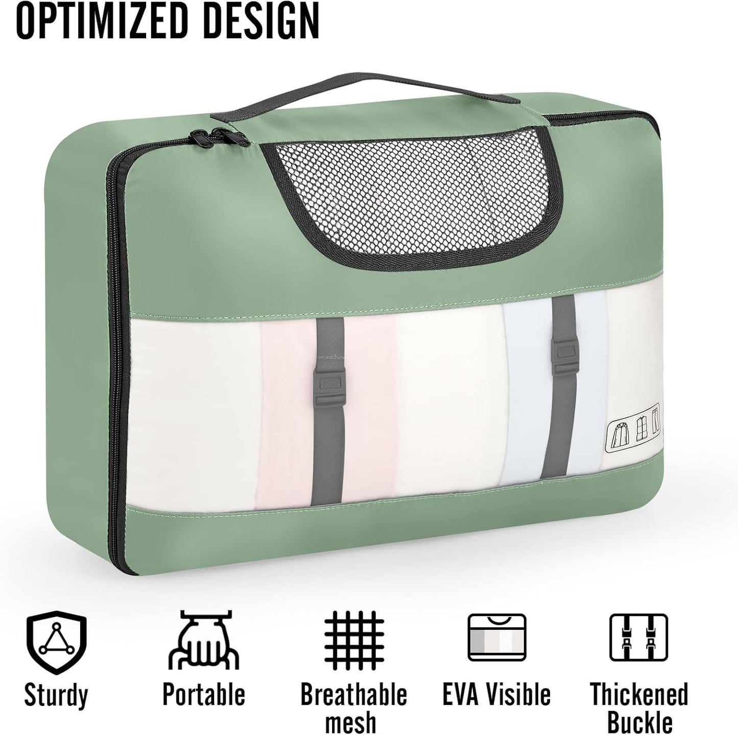 Veken 10 Set Packing Cubes for Travel Essential, Suitcase Organizer Bags in 4 Sizes, Carry-On Luggage Accessories with Large Laundry & Hanging Toiletry Bag, Must-Have for Airplane, Road Trip & Camping