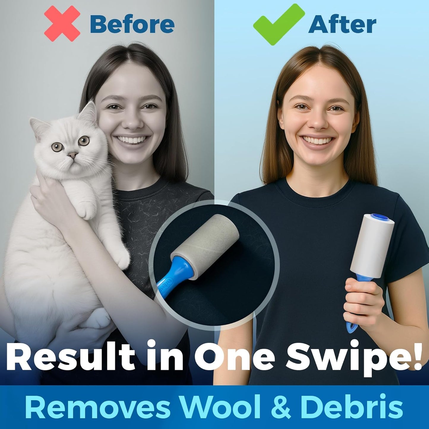 PetLovers Extra Sticky Lint Roller Ultimate Value Set 400 Sheets for Pet Hair Removal, Dog and Cat Lint Remover 4 Pack