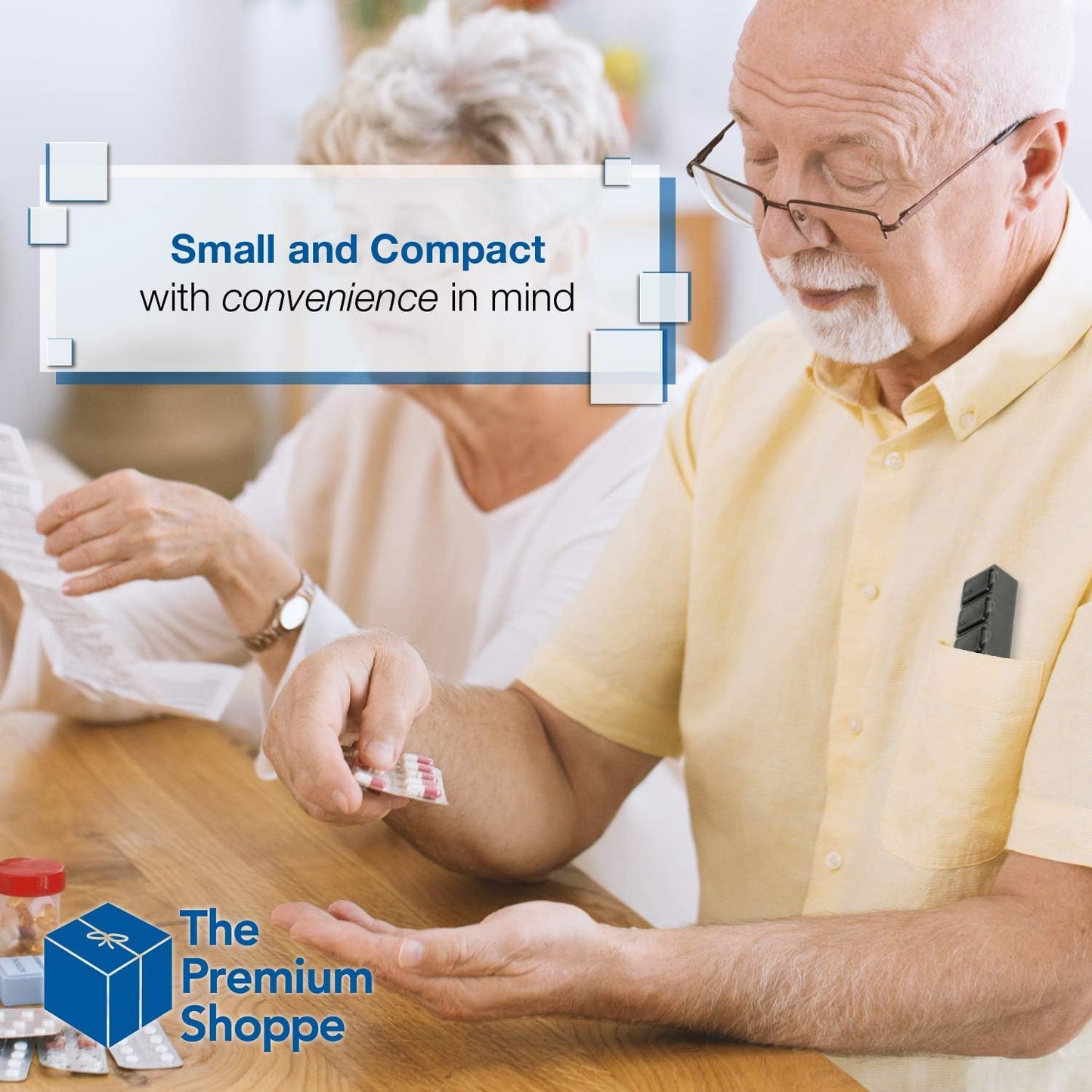 USA Merchant - 7 Day Small Pill Box with Snap Close Lids - Weekly Pill Organizer 4 Times a Day or 28 Day Dispenser - Comes with 4 Separate 7 Day Pill Containers for Vitamins, Supplements, and Medicine