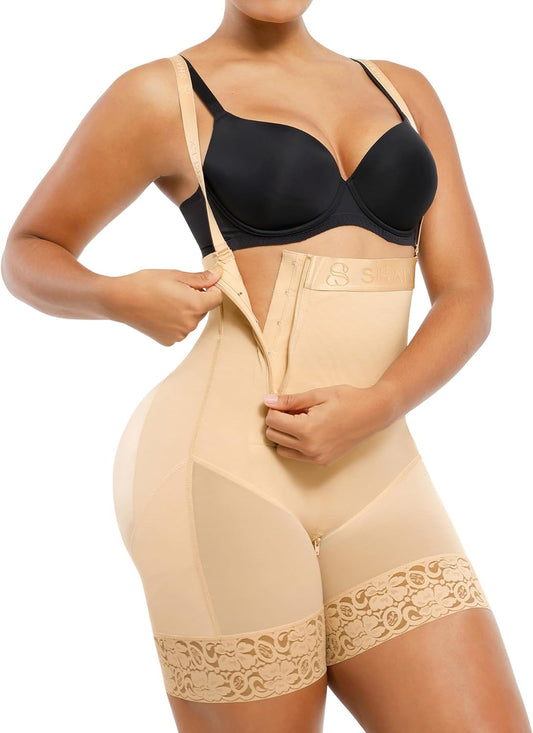 SHAPELLX Shapewear Tummy Control Fajas Colombianas Body Shaper for Women Butt Lift Bodysuit