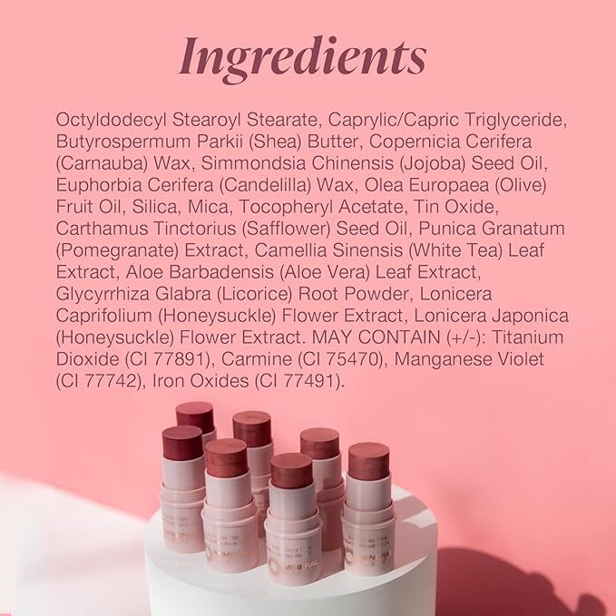 Mineral Fusion 3-in-1 Color Stick, Instant Color Pop and Blush for Cheeks, Creamy Lightweight Formula, Multi-Use Eye, Face, and Lip Makeup, Terra Cotta