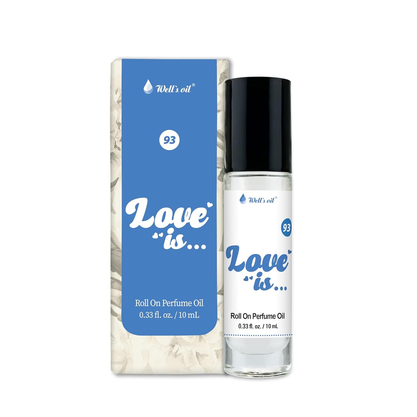 Well's Oil Roll-On Perfume Oil (Love is) | Fruit & Floral Notes | Long-Lasting | Paraben-Free | 0.33 Fl Oz / 10 ml