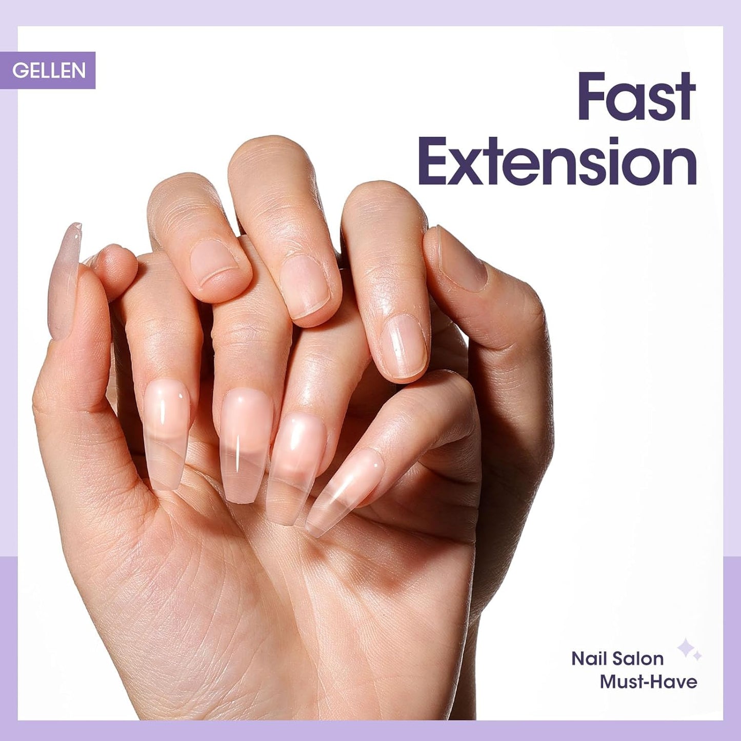 GELLEN Builder Gel for Nails and No Wipe Top Coat, 2Pcs 18ml Nail Builder Gel for Nail Extension & Strengthen and Glossy Top Coat