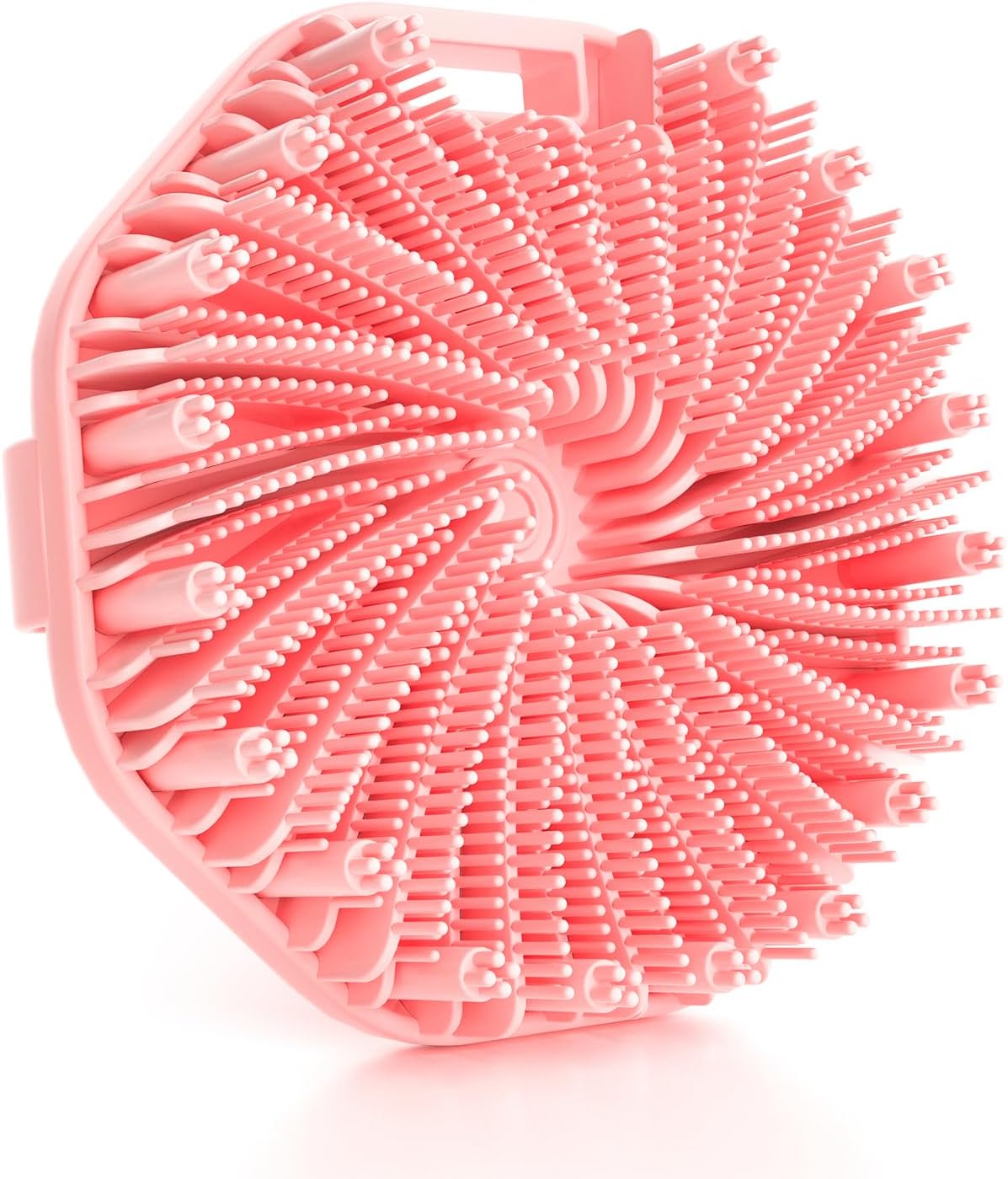 Silicone Body Scrubber, Exfoliating Body Wash Scrubbers Exfoliator, Shower Body Brush for Effective Showering Exfoliation and Gentle Massage (Pink)