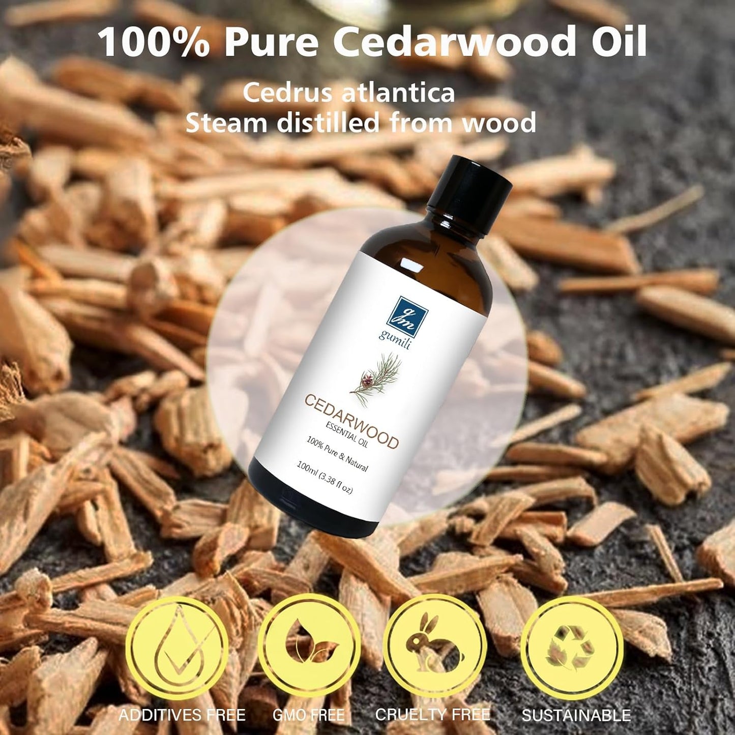Cedarwood Essential Oil for Diffuser Skin Hair Holiday Home Care
