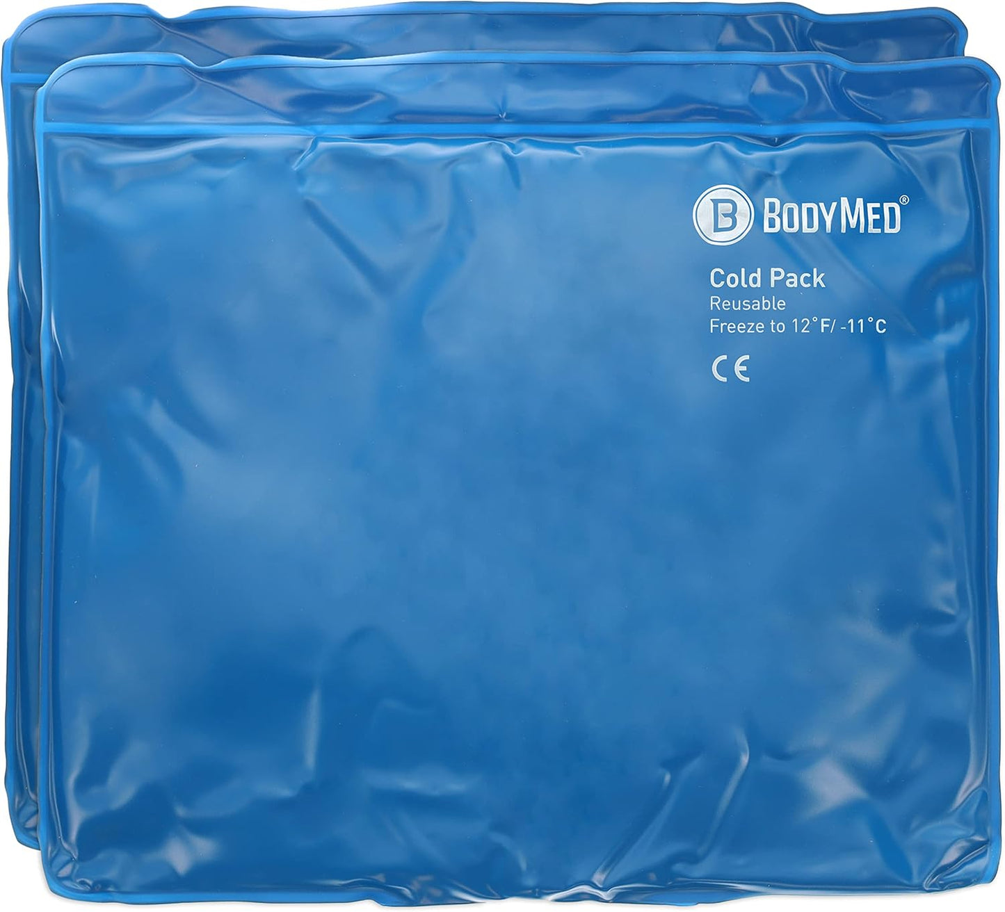 BodyMed Reusable Vinyl Ice Pack (2-Pack) for Knee, Arm, Elbow, Shoulder, Back - Professional Grade Cold Therapy for Injuries, Aches, Swelling, Bruises, Sprains - 14 in. x 12 in. (Standard)