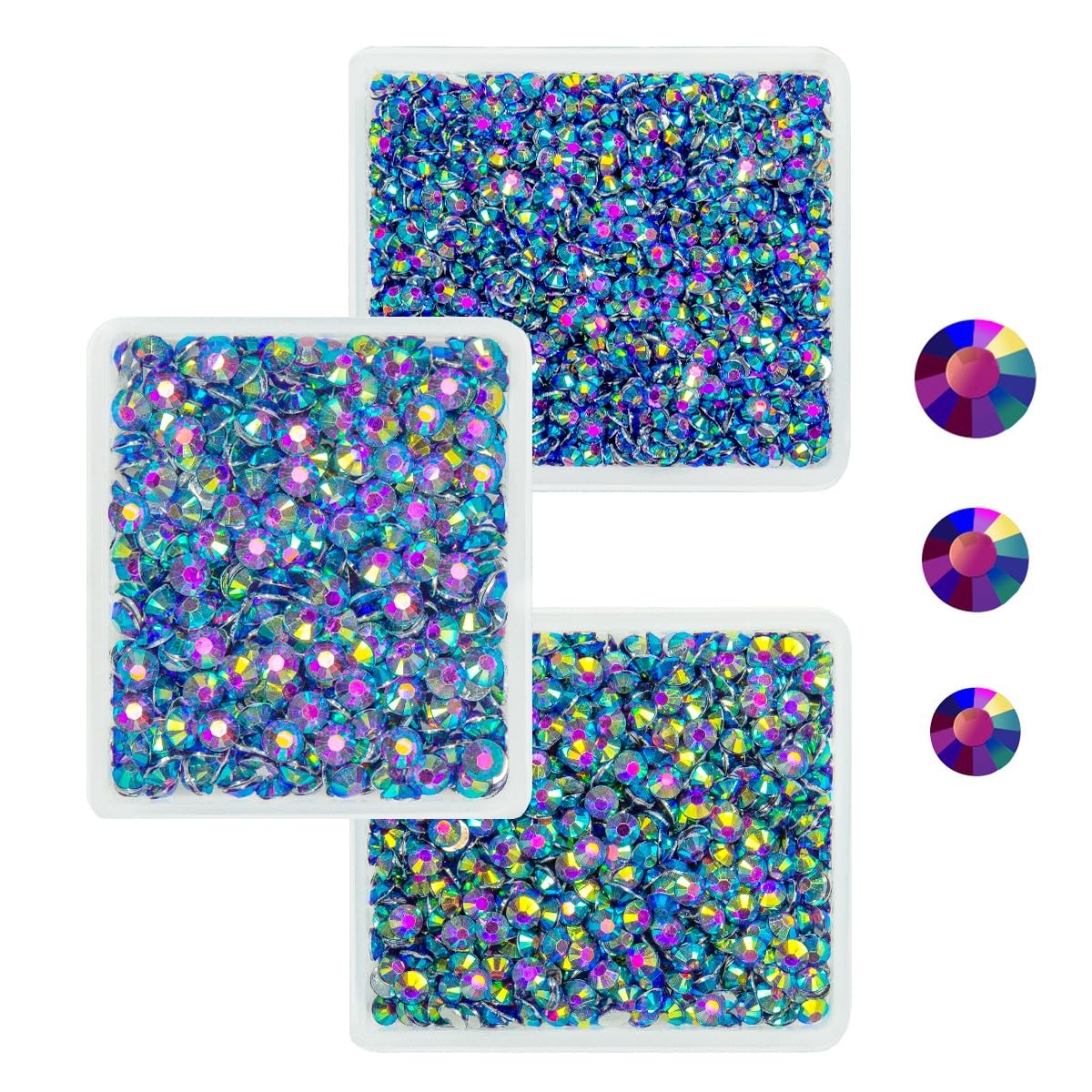 Dark Purple AB Crystal Resin Rhinestones for Crafting 3mm 4mm 5mm Deep Purple Flatback Stones Diamonds Crystals Gems Charms for Nails Face Eyes Makeup Body Tumblers Bottles Crafts Shoes Clothes