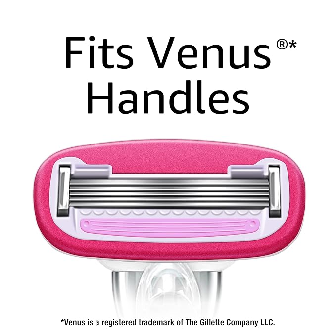 Amazon Basics Women's 5 Blade FITS Razor for Women, FITS Amazon Basics FITS Handle and Venus Handles, Includes 1 FITS Handle, 2 Cartridges & 1 Shower Hanger