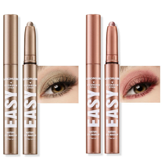 Jolilab Eyeshadow Stick Set, 2 Colors Matte Professional Bright-Colored Contouring and Highlight Eyeshadow Stick, Cream Waterproof Long Lasting High Pigmented Eye Shadow. (2, 11+12)