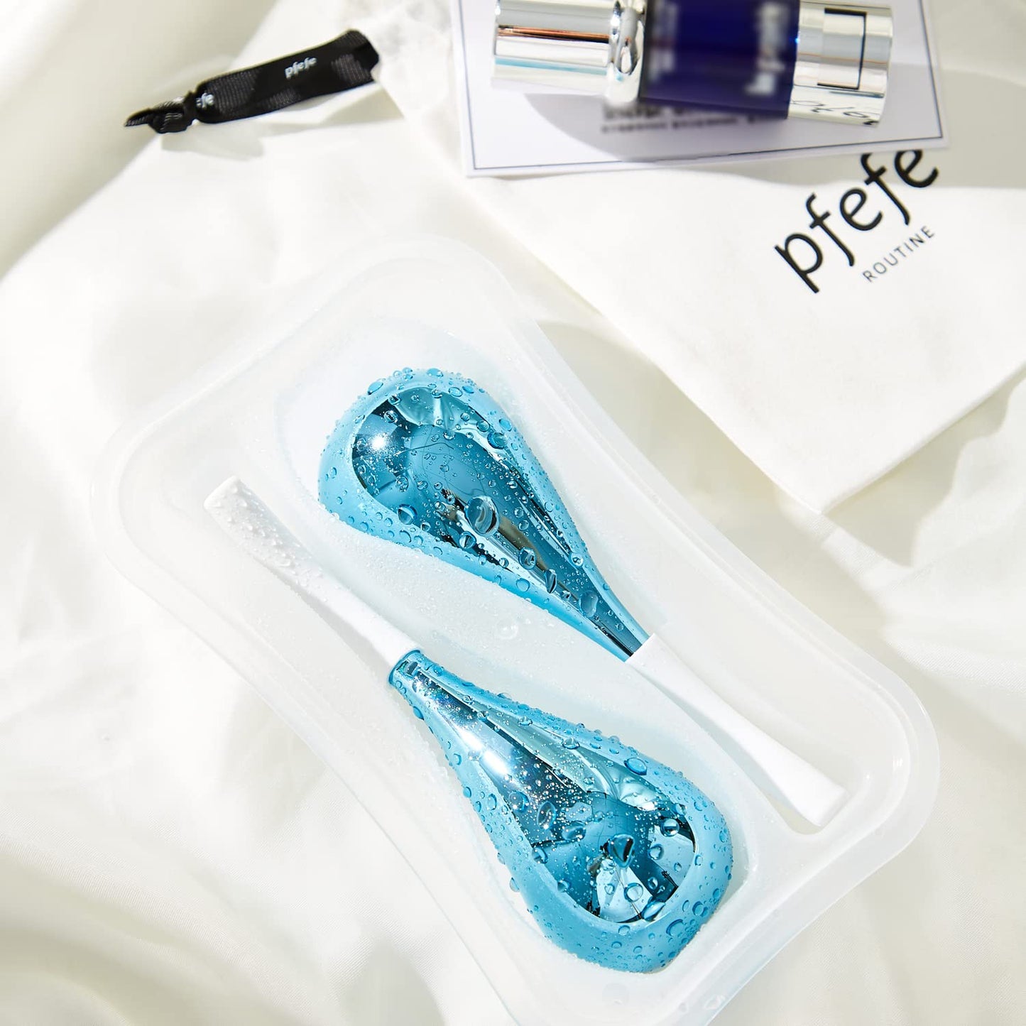 Cryo Sticks for Face, Ice Globes Cryo Globes for Facials, Esthetician Supplies Gifts, Unbreakable Stainless Steel Ice Roller Cooling Spa Balls with Storage Case