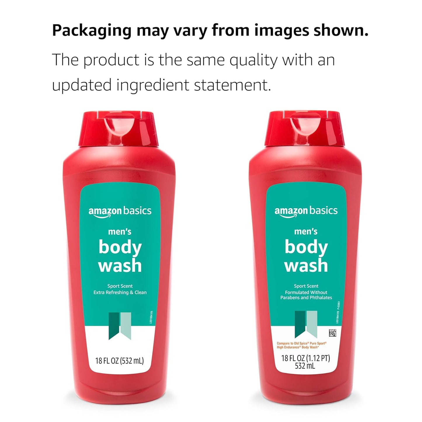 Amazon Basics Mens Soap Body Wash, Sport Scent, 18 Fluid Ounce, Pack of 1