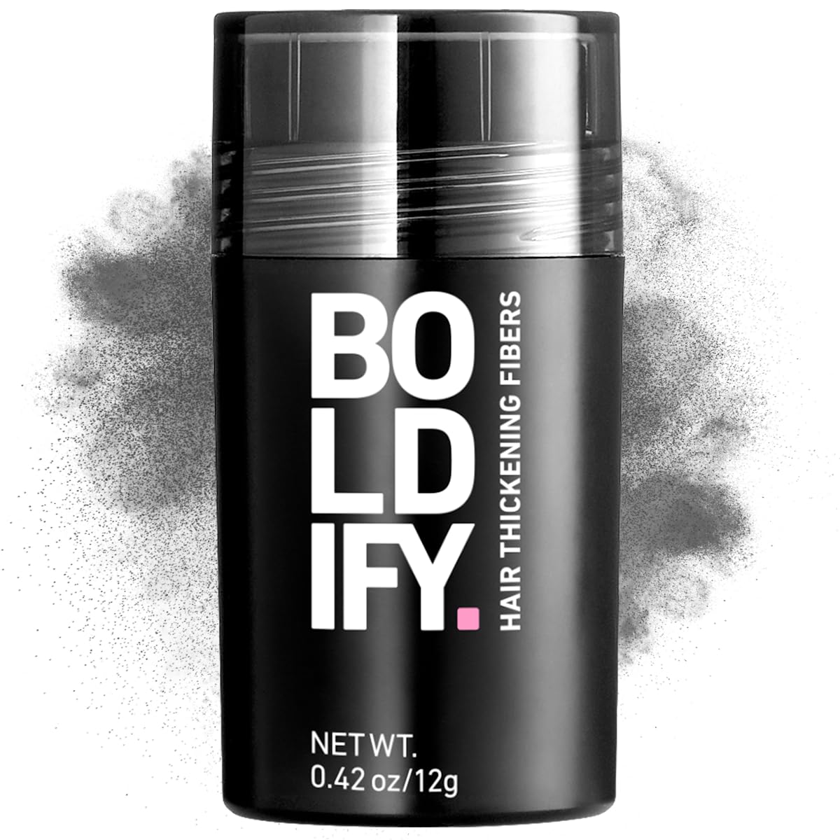 BOLDIFY Hair Fibers (12g) - Fill In Thinning and Fine Hair for an Instantly Fuller, Thicker Look - 14 Shades for Women & Men - Dark Gray