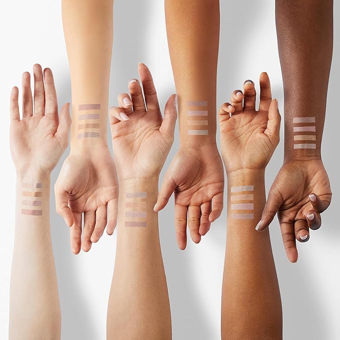 Palladio Eyeshadow Quads, Velvety Pigmented Blendable Matte, Metallic and Shimmer Finishes, Creamy Formula, Four Way Quad Eye Shadow Palette, Talc-Free (Ballerina)