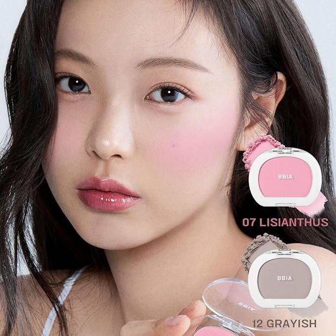 BBIA Last Blush NEW 15 Colors - Cheek Blush Shaping Shading Contour & Highlight Long-Lasting Matte Finish Natural Shades Buildable & Blendable Daily Korean Face Makeup (08 FIONIA, Pack of 1)
