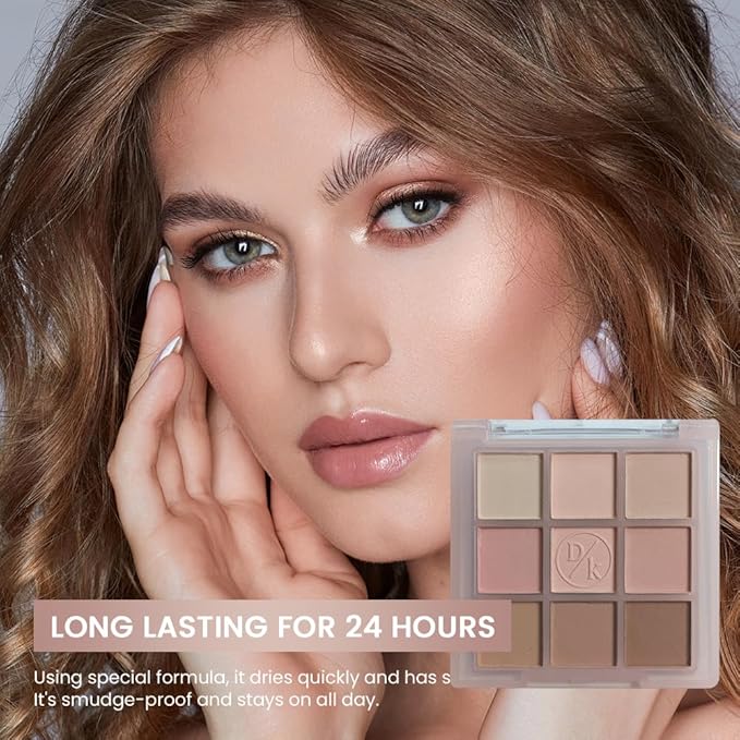 Eyeshadow Palette Makeup- 9 Colors matte nude naked Eyeshadow Palette Matte Korean Natural Eye Shadow palettes Highly Pigmented Naturing-Looking Long Lasting (08#)