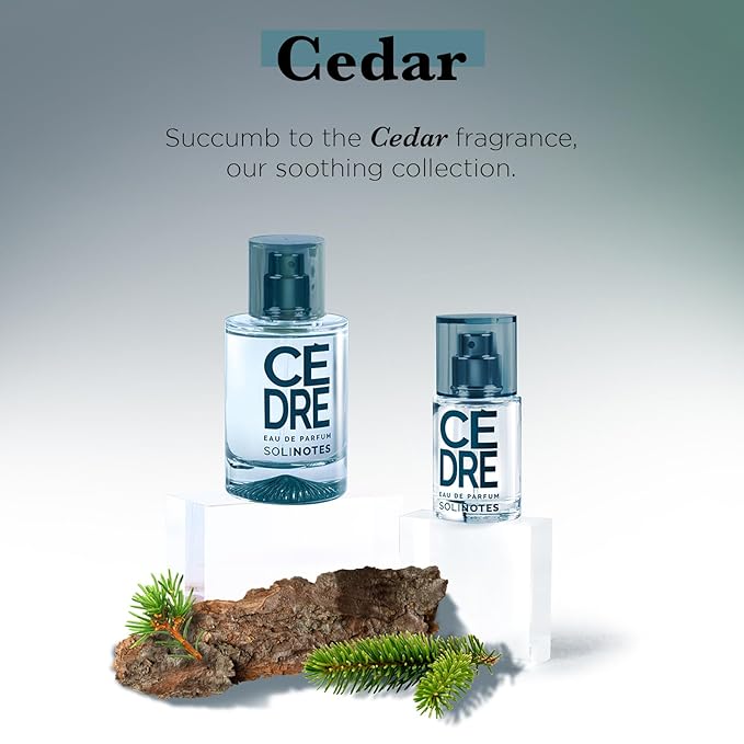 SOLINOTES Cedarwood Perfume for Men - Eau De Parfum | Refined Woody and Soothing Fragrance - Made in France - Vegan - 1.7 fl.oz
