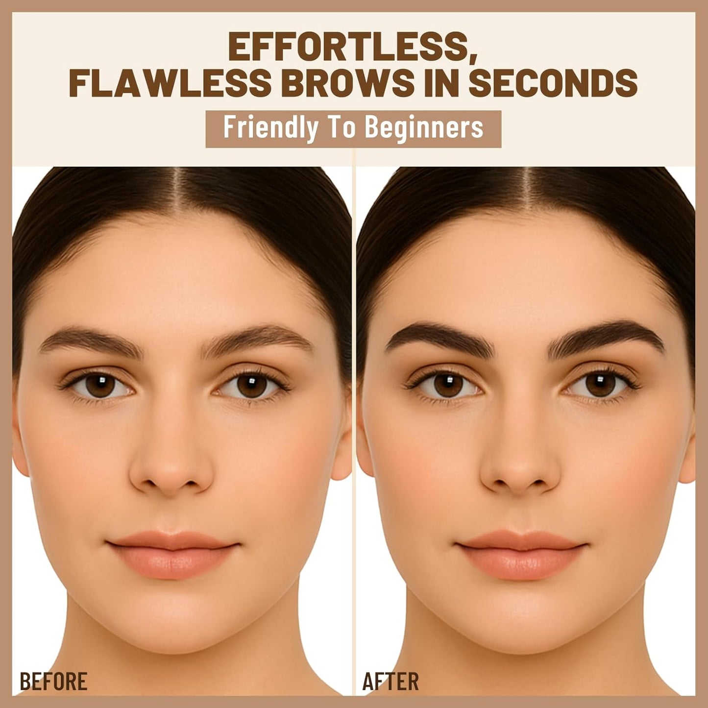 UCANBE 25PCS Eyebrow Stamp Stencil Kit With Dual-Color Eyebrow Stamp Pomade,20 Reusable Eyebrow Stencils,Finising Powder,Brush,Eyebrow Razor,Zipper Pouch,Waterproof Eye Brow Stamping and Shaping Kit04