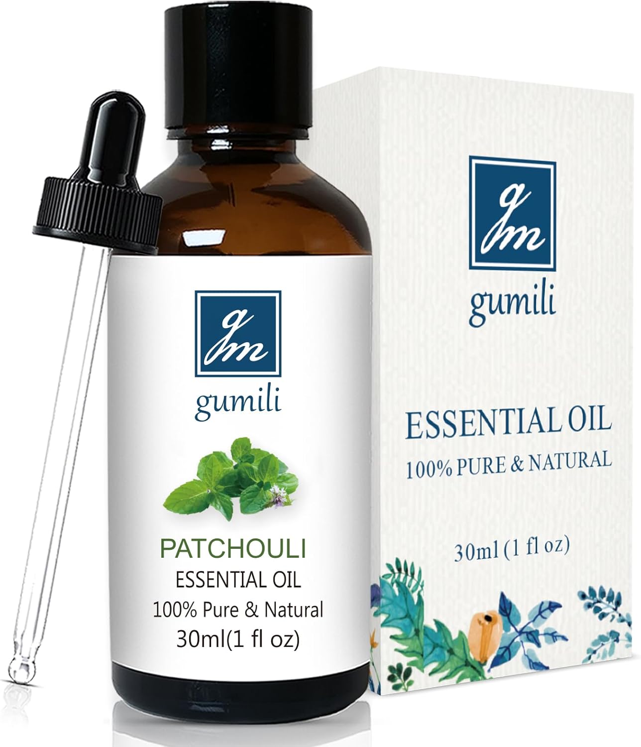 Patchouli Essential Oil 1 Oz, 100% Pure Patchouli Oil for Skin, Diffuser, Perfume & DIY - 30ml