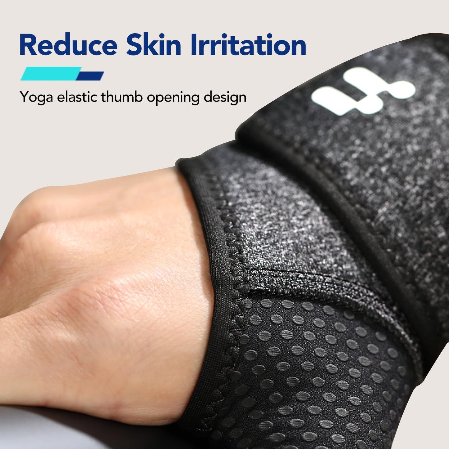 2 x Wrist Brace with Soft Thumb Opening for Mild Carpal Tunnel Tendonitis Arthritis Sprains (Not for Thumb), Compression Hand Brace for Women Men, Wrist Support Strap for Sports Work Typing Sleeping