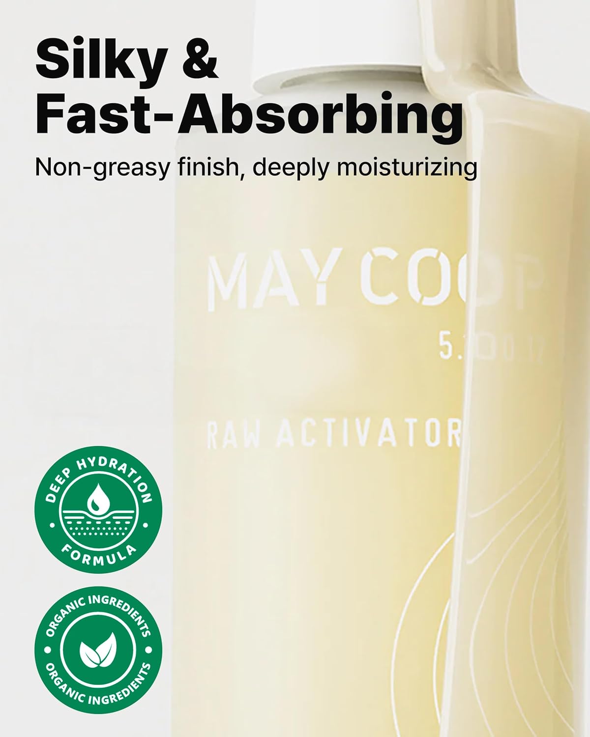 MAY COOP Raw Activator Face Serum – Hydrating & Nourishing Face Serum with 63% Maple Sap for Moisture - Anti Aging Skin Vitality & Glow - Korean Skincare, 2.02 fl.oz.