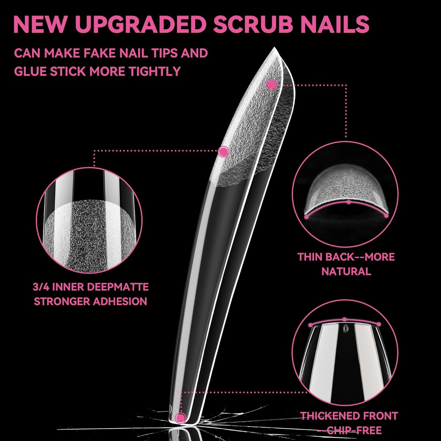 UNA GELLA Extra Long Coffin Nail Tips XXL Soft Gel Nail Tips 216pcs Coffin Pre-shape Press On Nails No C Curve Full Cover Ballerina Nail Tip Clear Fake Nail for Acrylic Nail Soak Off DIY Salon 12Sizes