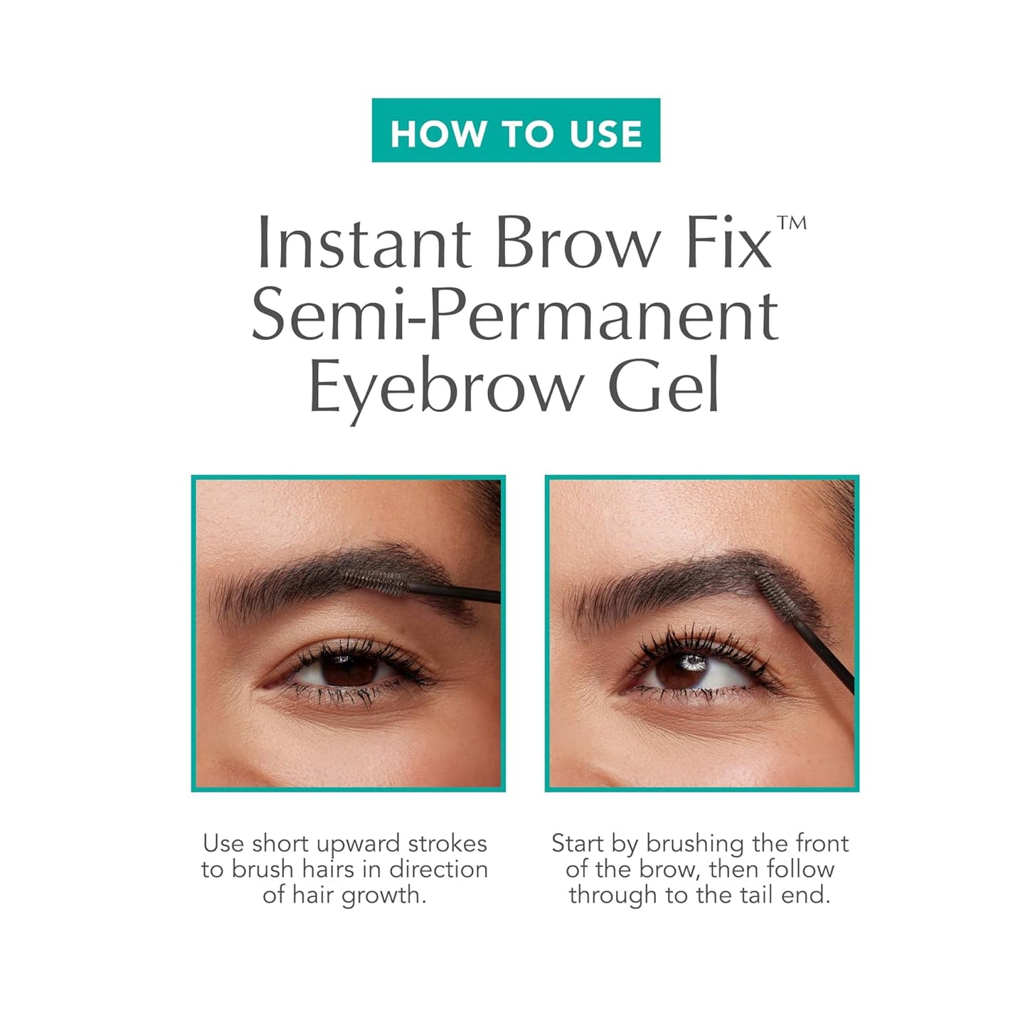 Thrive Causemetics Instant Brow Fix Semi-Permanent Eyebrow Gel, Waterproof Tinted Eye Brow Gel with Vitamin B5, Smudge-Proof, Long Lasting Definition, Vegan & Cruelty Free, Audrey (Medium Brown)