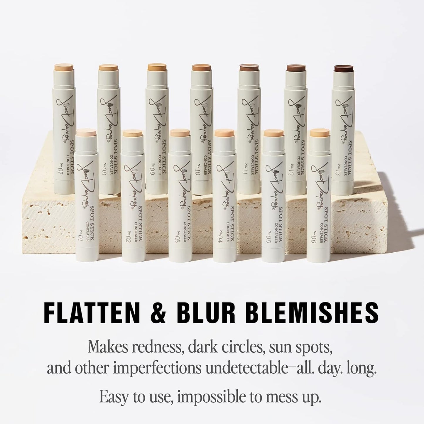 Jillian Dempsey Spot Stick Concealer | Easy Blending Matte Concealer for Blemishes & Uneven Skin Tones | Shade No. 12: Deep with Cool Undertones