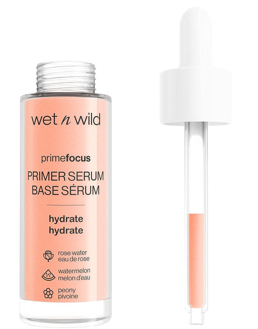wet n wild Prime Focus Primer Serum for Face, Hydrating for Dry Skin, Makeup Primer Serum