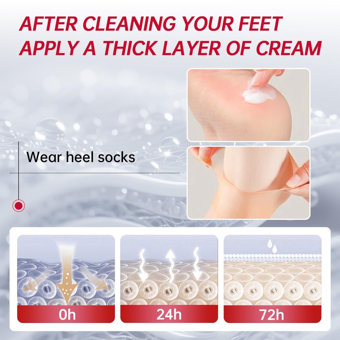 Urea Cream 40 Percent for Feet Maximum Strength, with Heel Protectors, Foot Moisturizer Cream for Dry Cracked Heels Rough Dead Dry Skin Foot Callus Remover - 5.29 Oz