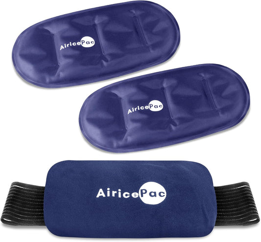 Ice Packs for Injuries Reusable (3-Piece Set) – Hot and Cold Ice Pack Therapy Gel Wrap Support – Supports Recovery, Joint and Muscle Pain – Knees, Back & More