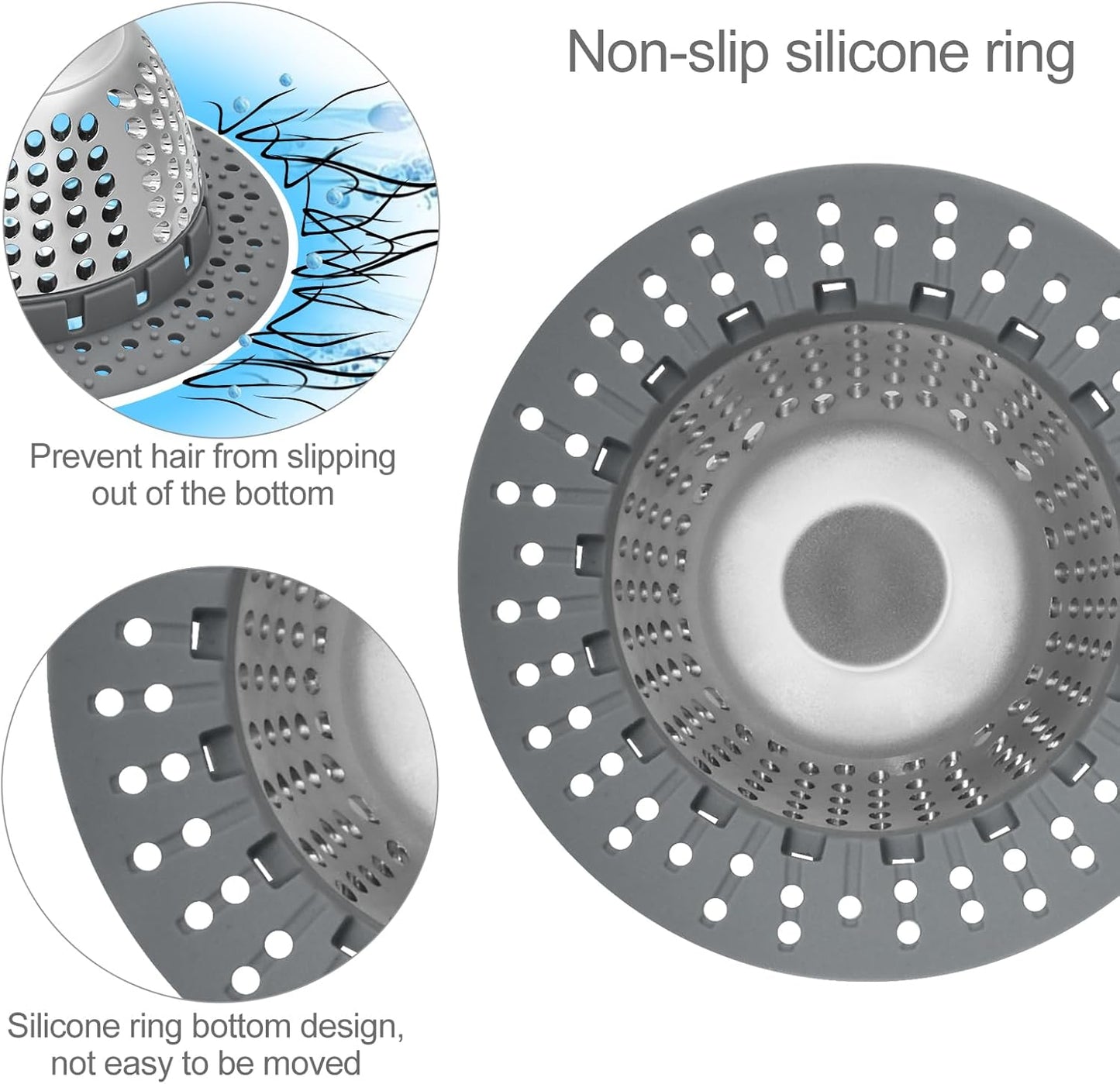 LEKEYE Shower Drain Hair Catcher | Bathtub Stopper/Shower Drain Cover/Drain Protector for Bathtub and Bathroom