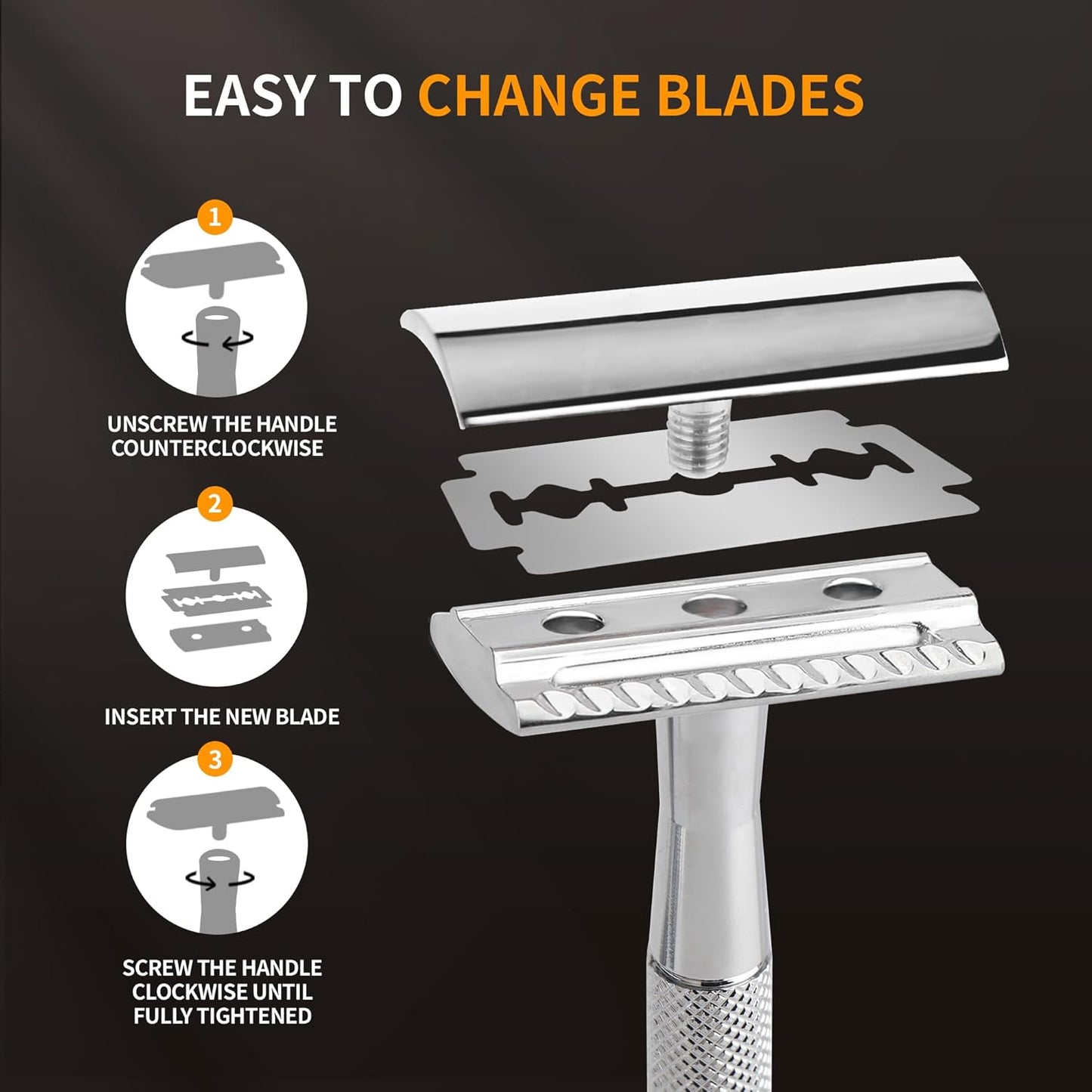 Gearhub Premium 10 Count Double Edge Safety Razor Blades Refills Swedish 13C26 Stainless Steel Platinum Coated, Mild to Medium Sharpness for Smooth Shaves