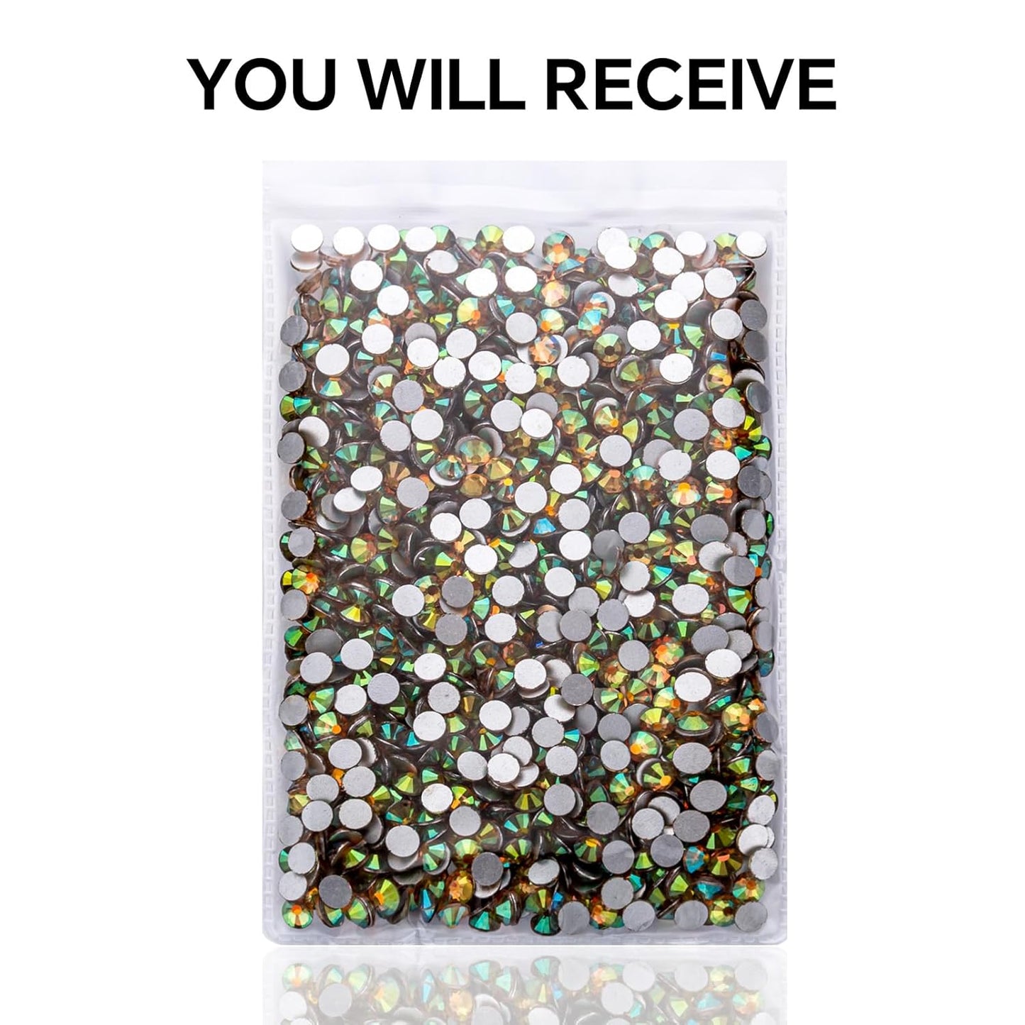 1440Pcs Dawn Light Crystal Rhinestones,Glass Flatback Rhinestones Gemstones for Nail Face Makeup Art Crafts Clothes Decoration -(SS20,4.8mm,Dawn Light)