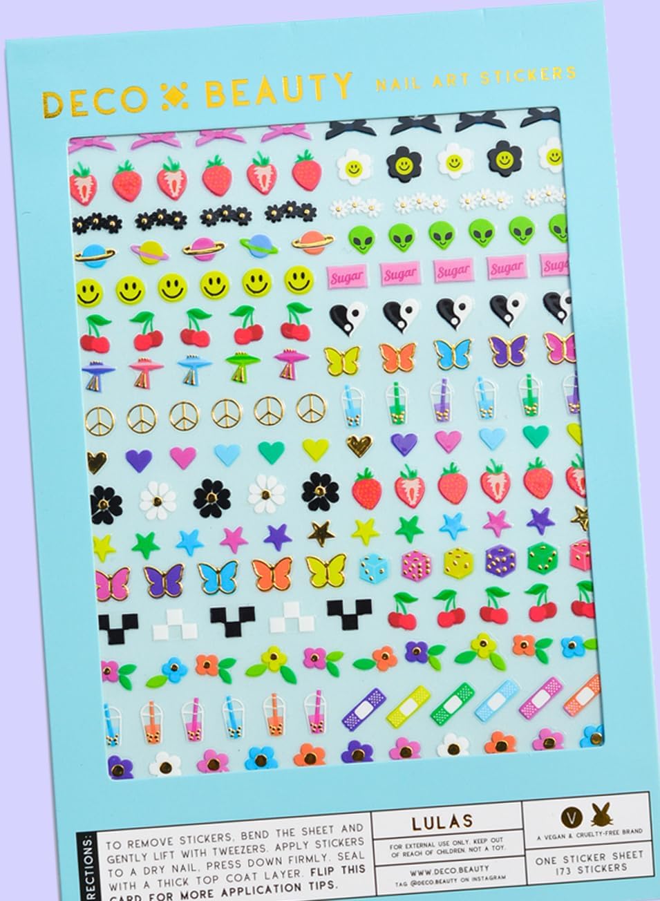 Lulas Nail Stickers - Lightweight & Easy-to-Apply Nail Art with Cute & Trendy Designs - Durable & Long-Lasting Nail Stickers for Women, Ideal for DIY Manicures