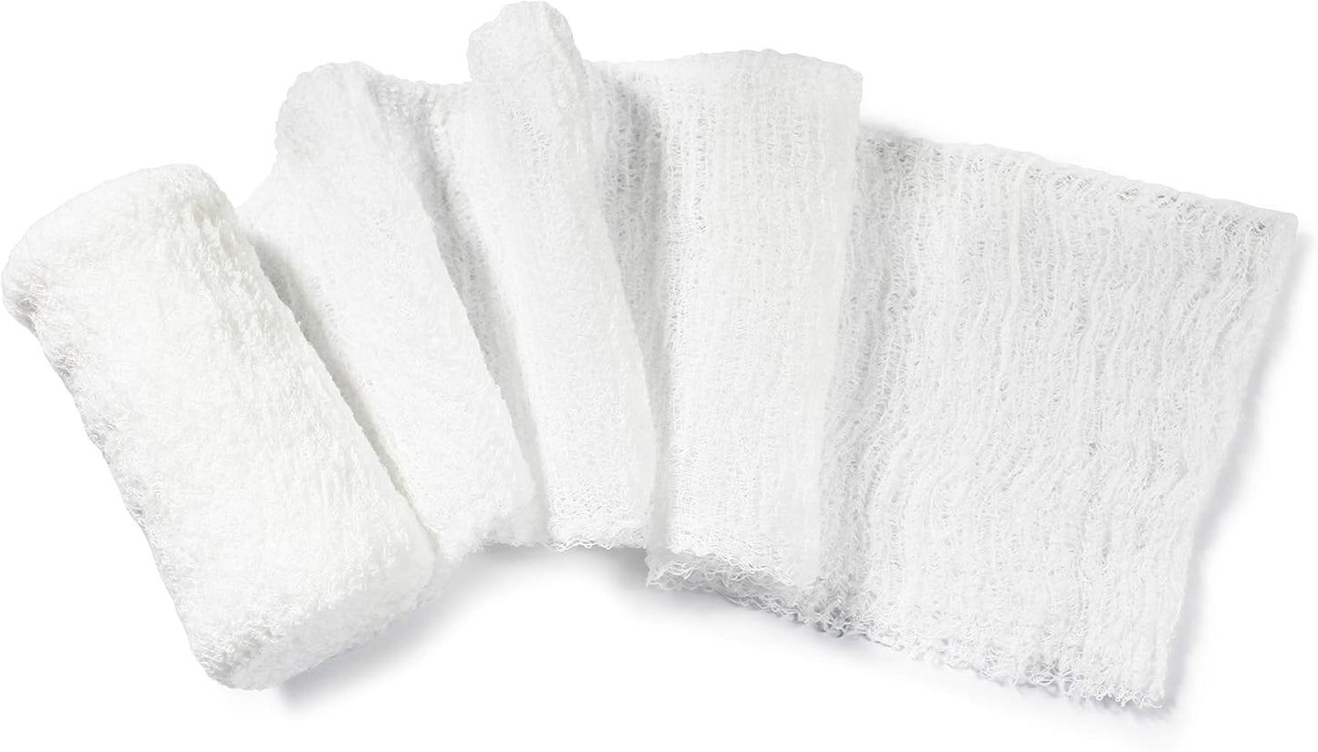 MED PRIDE Sterile Krinkle Gauze Roll 4.5in X 4.1yd 6 Ply Highly Absorbent Cotton Roll Gauze Individually Wrapped Wound Dressing (12 12 Count (Pack of 1))
