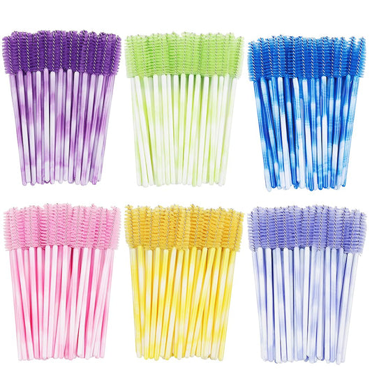 300 Disposable Mascara Wands Eyelash Brush Spoolies for Eye Lash Extension Eyelash Extension Supplies Makeup Tools Accessories (Color Mix)