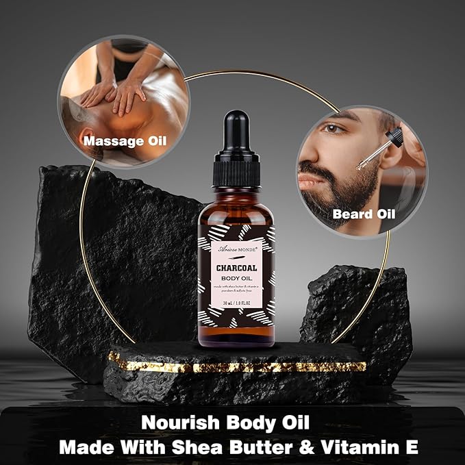 Valentines Day Gifts for Men Spa Gifts for Men, Charcoal Bath and Body Gift Set for Men, 10 Pcs Spa Kits Ideal Birthday, Christmas. Men's Relaxation Bath Baskets, Self Care Kit