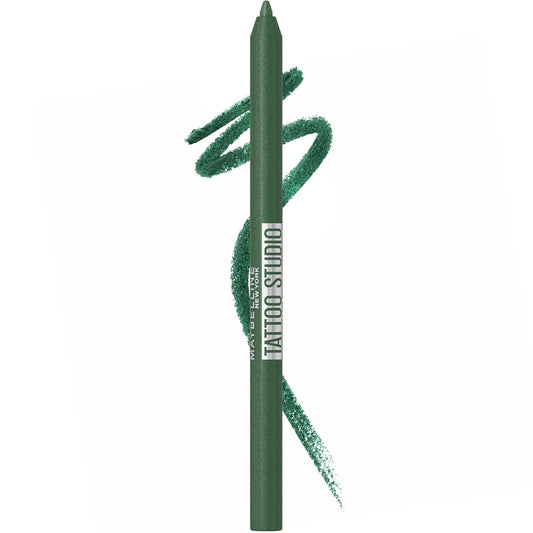 Maybelline Tattoo Studio Sharpenable Gel Pencil Waterproof Eyeliner, Long-Lasting Eyeliner With Smooth Gel Pigments For Up To 36HR Wear, Hunter Green, 1 Count